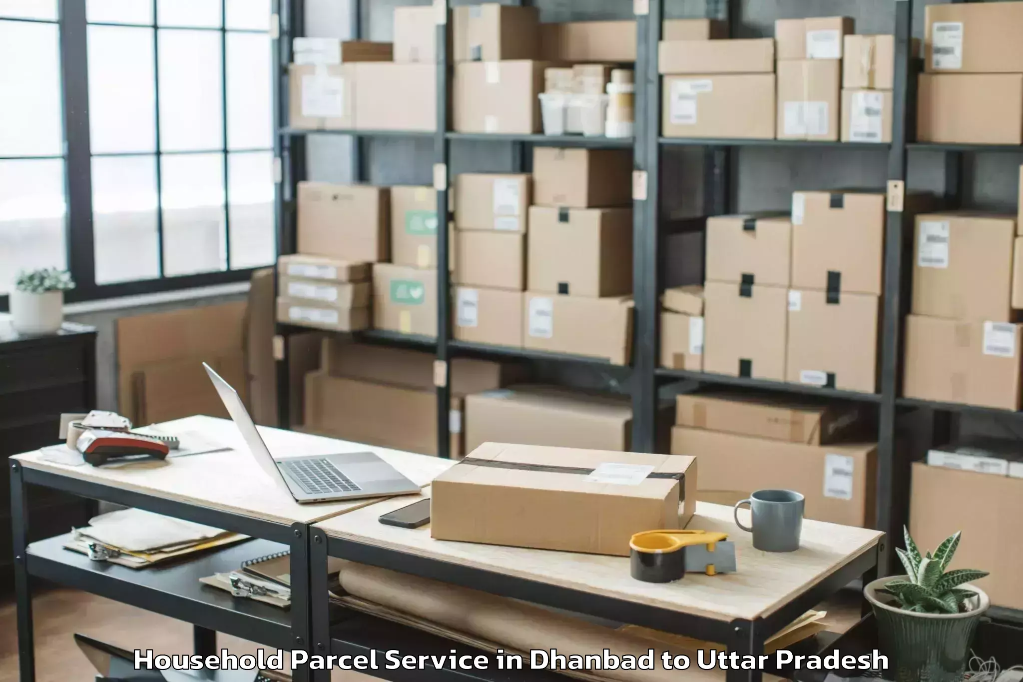 Efficient Dhanbad to Maharishi University Lucknow Household Parcel